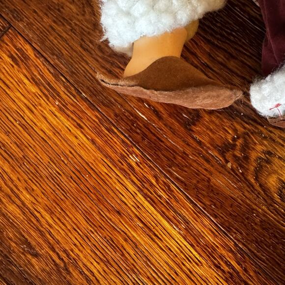 Vintage Santa Claus Christmas Ornament Doll Figure Plastic Face 11" McClures - Picture 13 of 15